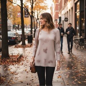 CHRISTINA LEHR tie dye cashmere light weight sweater size 2